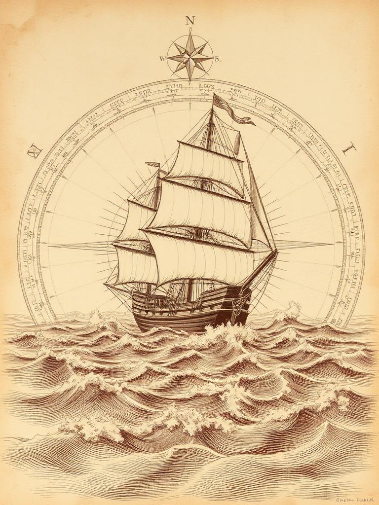 Vintage engraving representing History